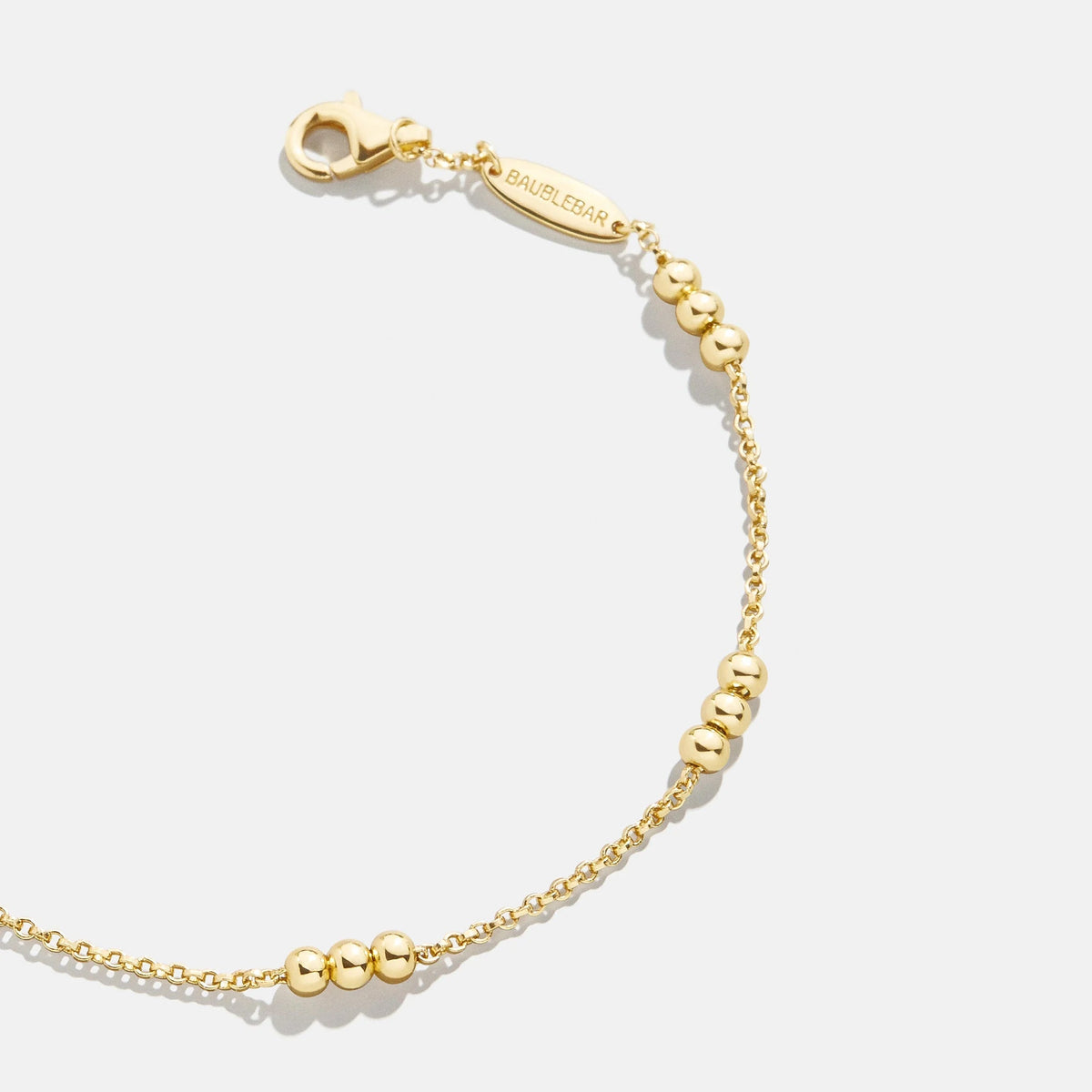 Lavisa - 14K Gold Beaded Bracelet - On-Model & Scale View