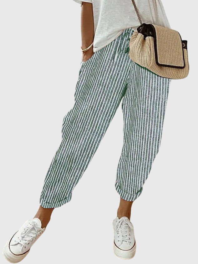 Lavisa - Elegant Women's High Waist Straight Leg Pants