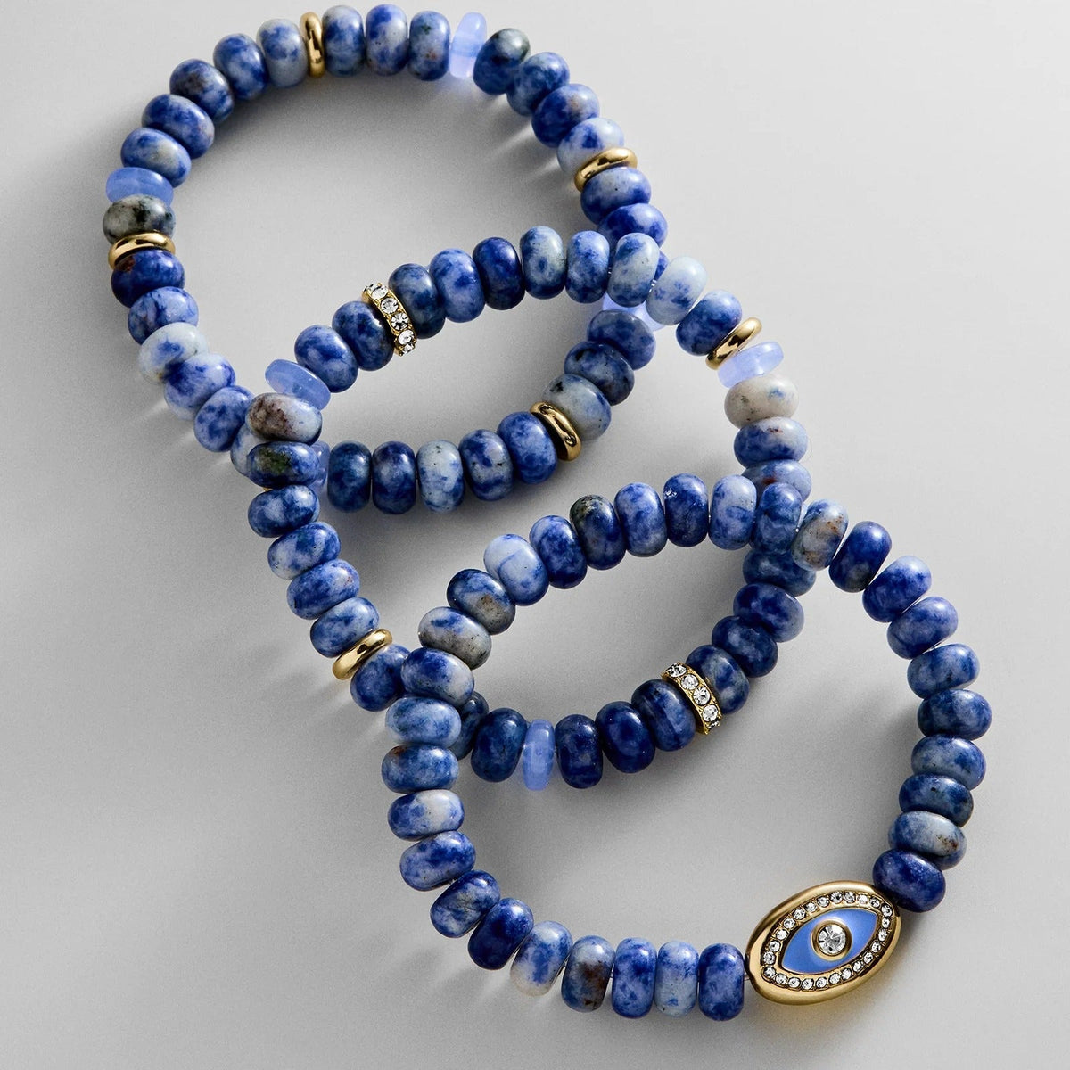 Lavisa - Energy Aligned Evil Eye Beaded Bracelet Set - Clasp & Finish View