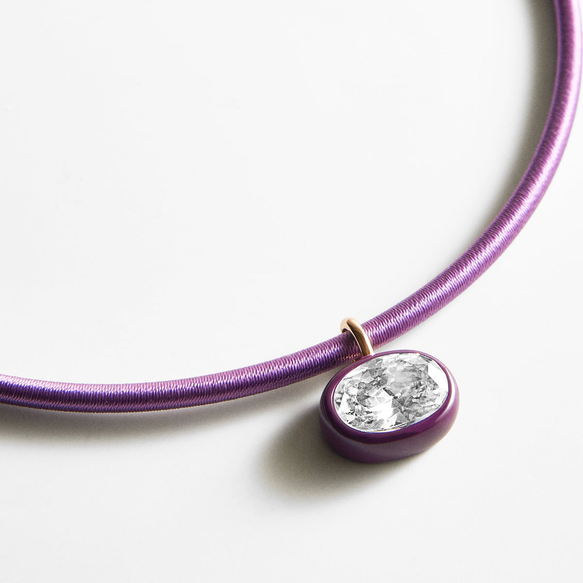 Lavisa - Crystal Collar Necklace - On-Model & Scale View