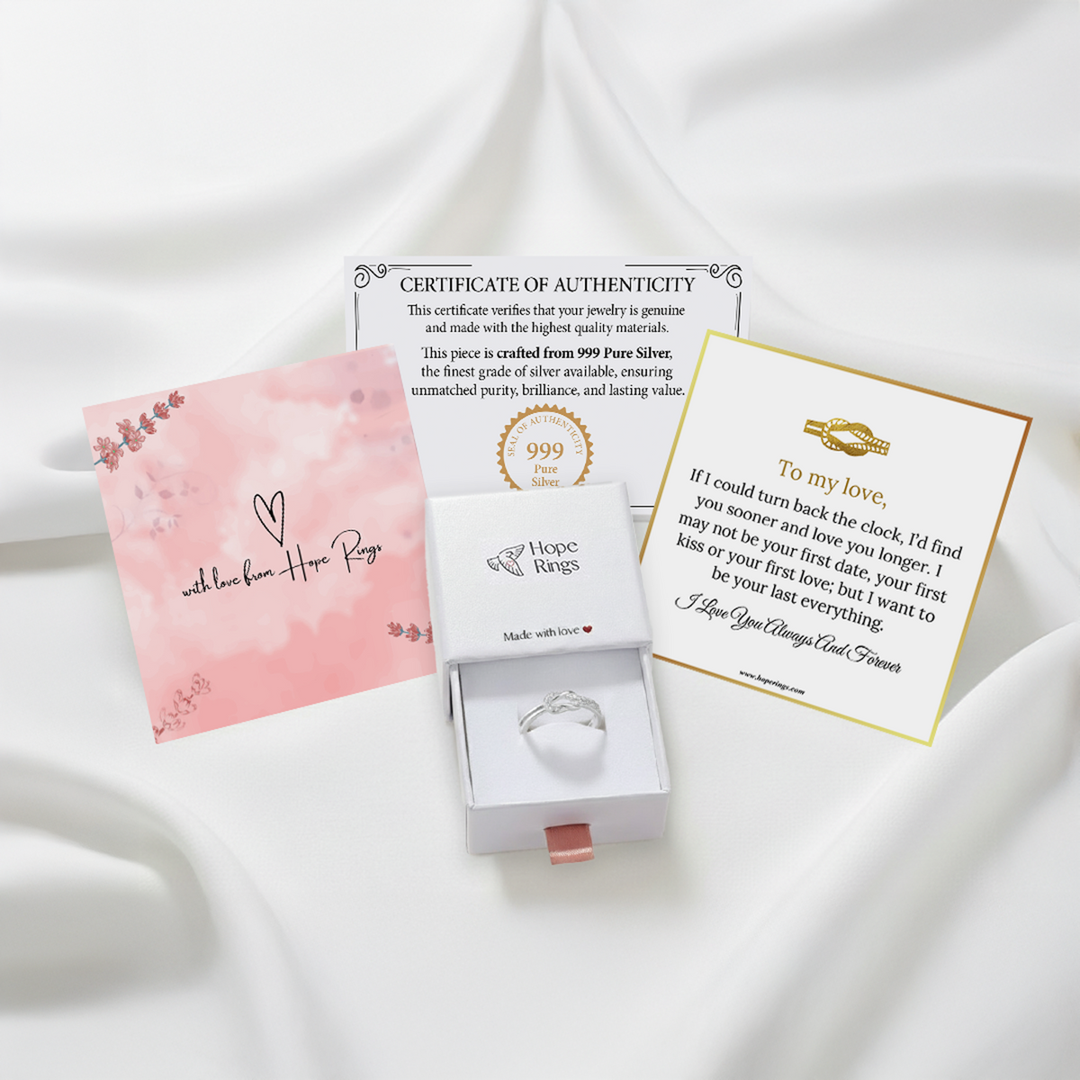 Lavisa - Love Knot Ring Pure Silver