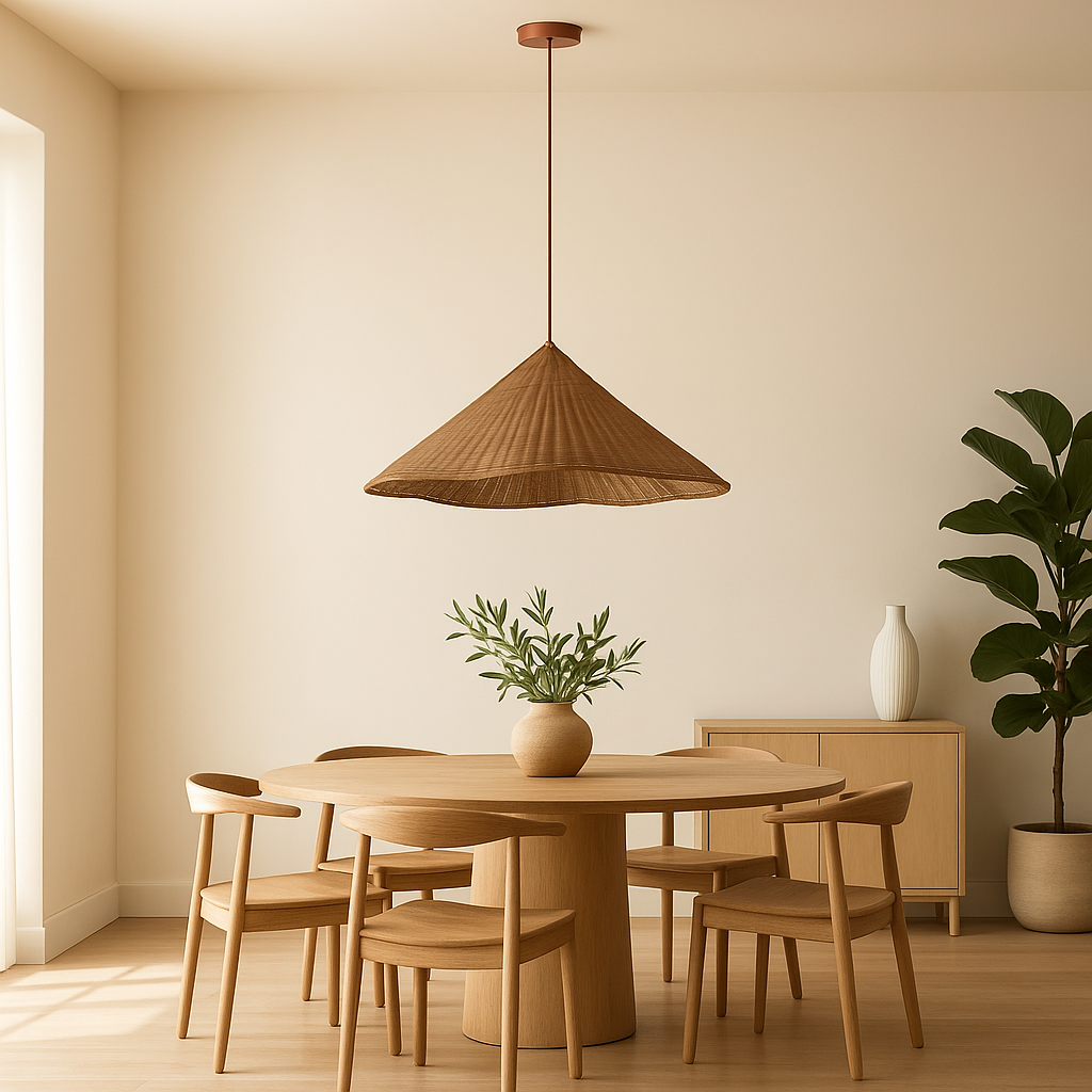 Lavisa - Woven Vintage Scalloped Flower Pendant Light