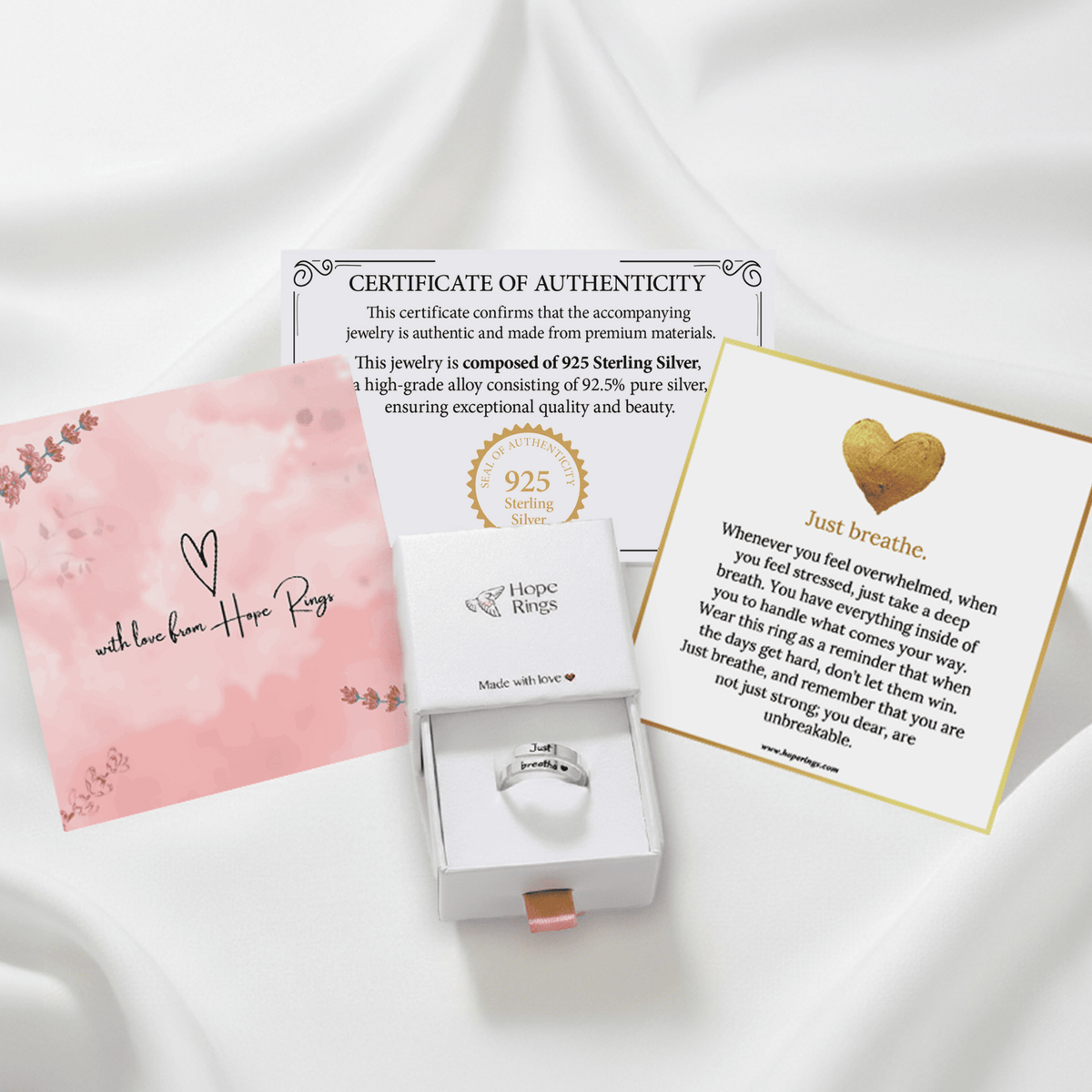 Lavisa - Just Breathe Anxiety Relief Silver Ring