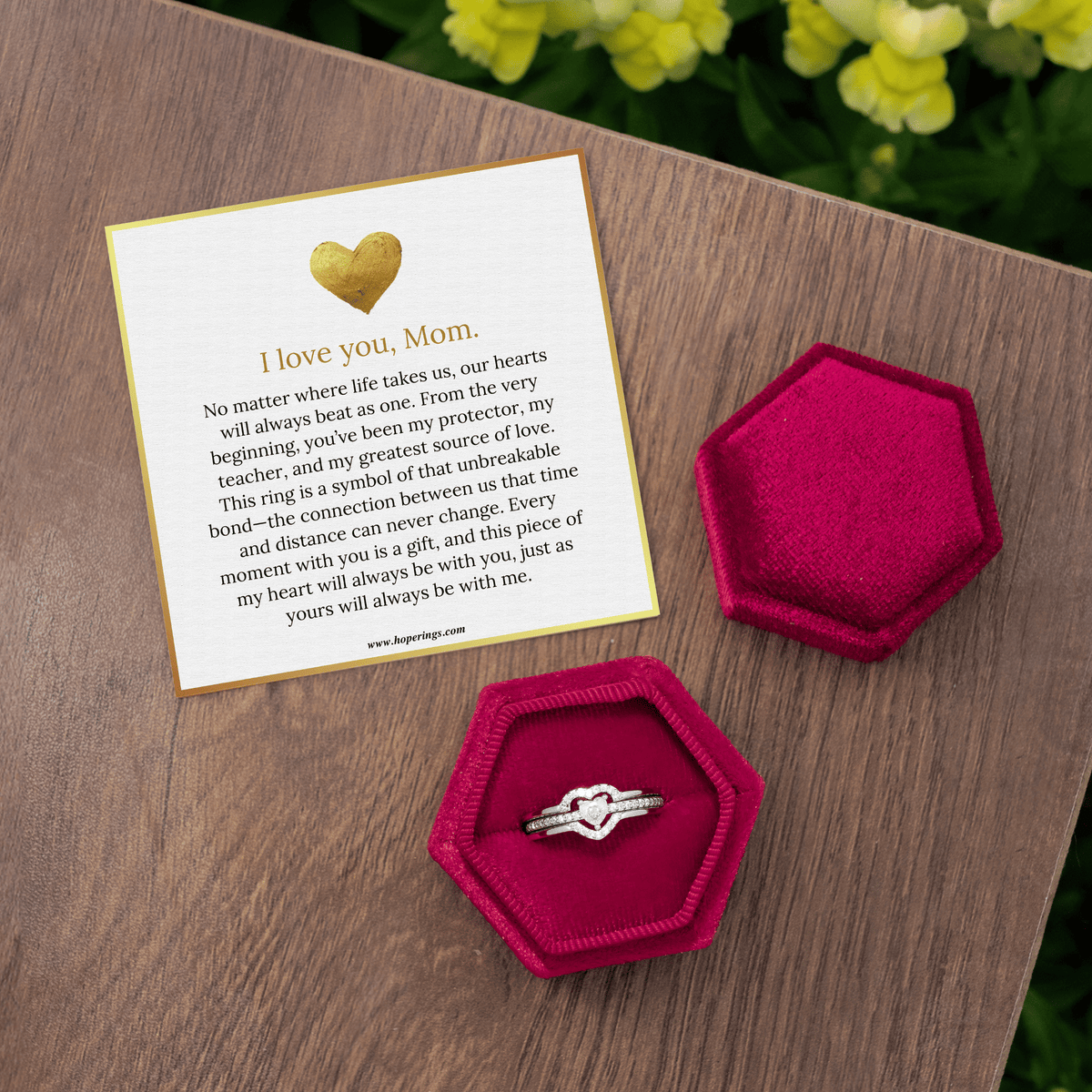 Lavisa - Hearts As One Mom Ring - Adjustable Family Band