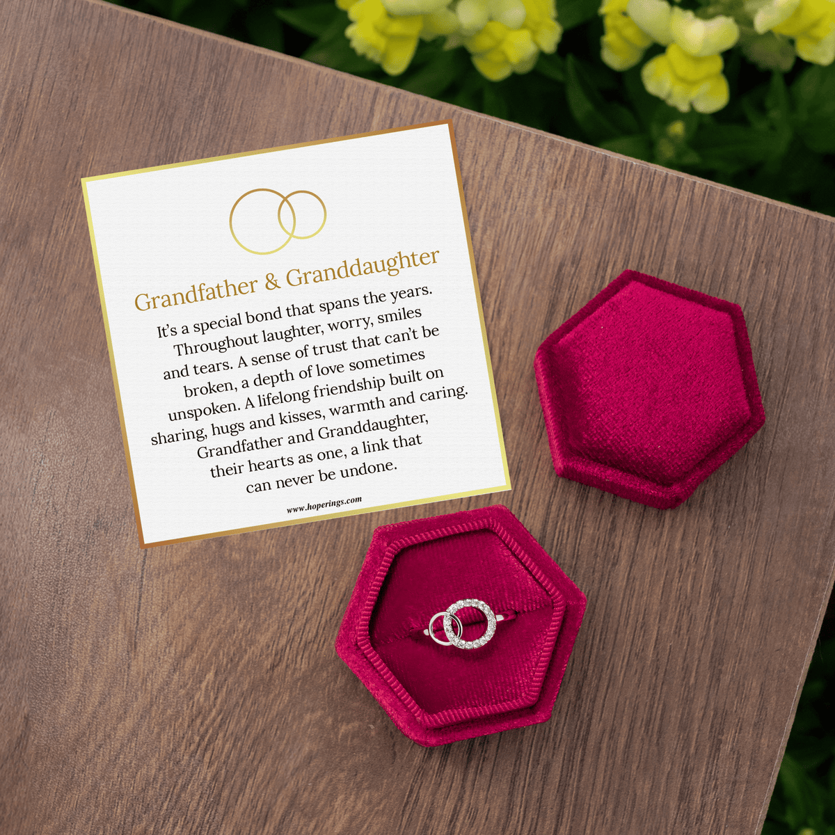 Lavisa - Forever Linked Grandfather and Granddaughter Ring