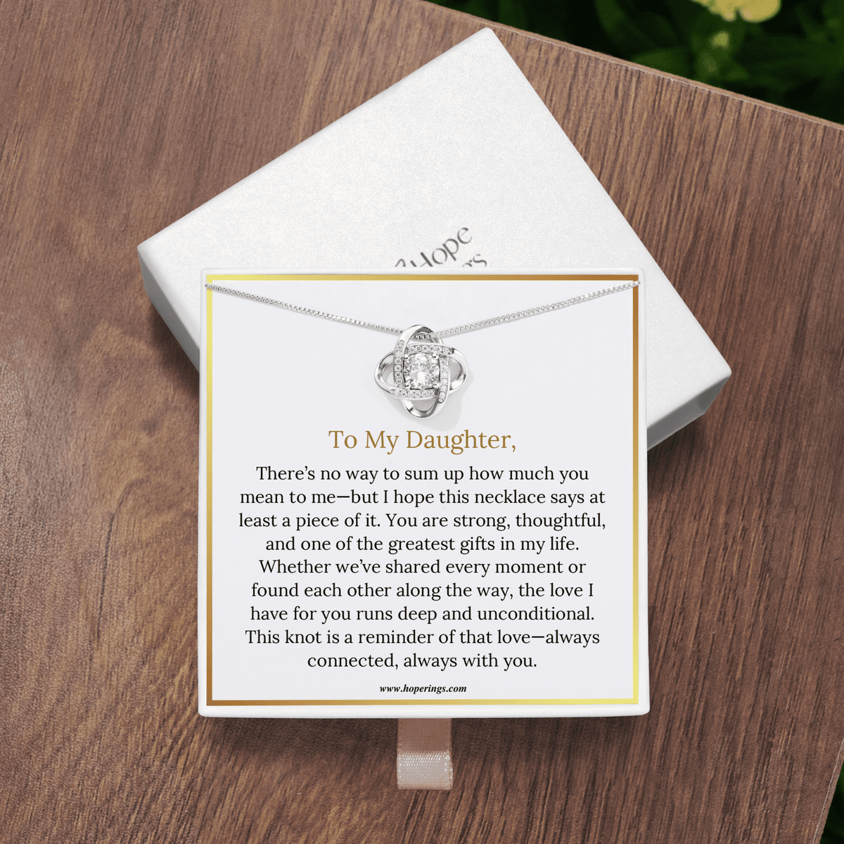 Lavisa - To My Daughter Love Knot Necklace