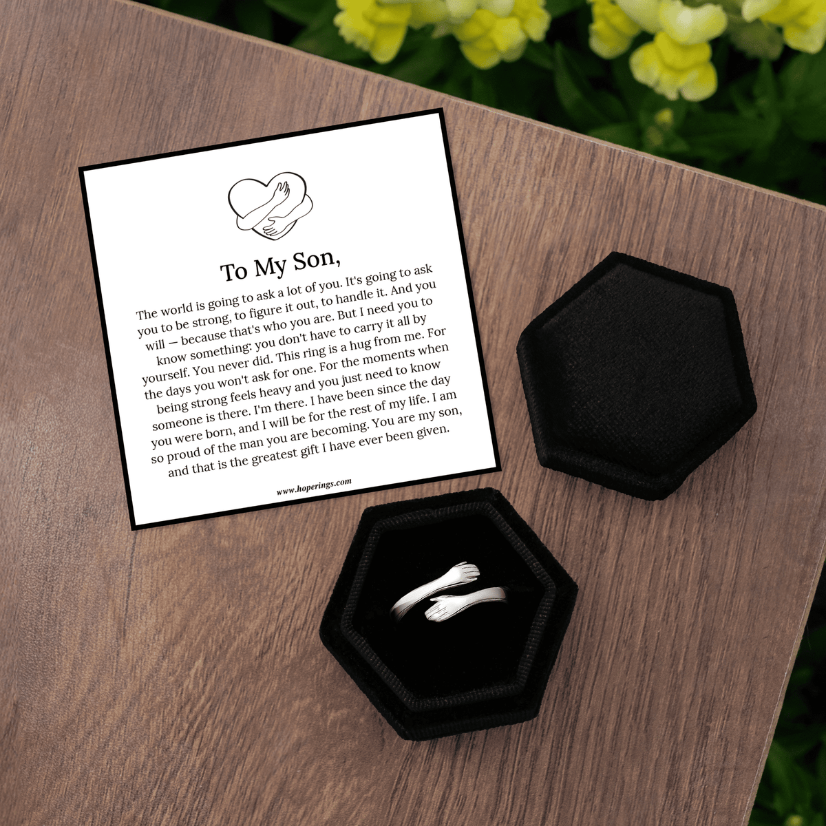 Lavisa - Adjustable Hug Ring For Son - Meaningful Sentimental Jewelry Gift