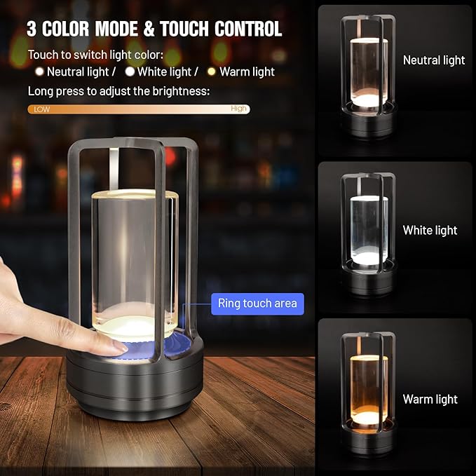Lavisa LED Nordic Cordless Table Lamp with modern aluminum design (View 12)