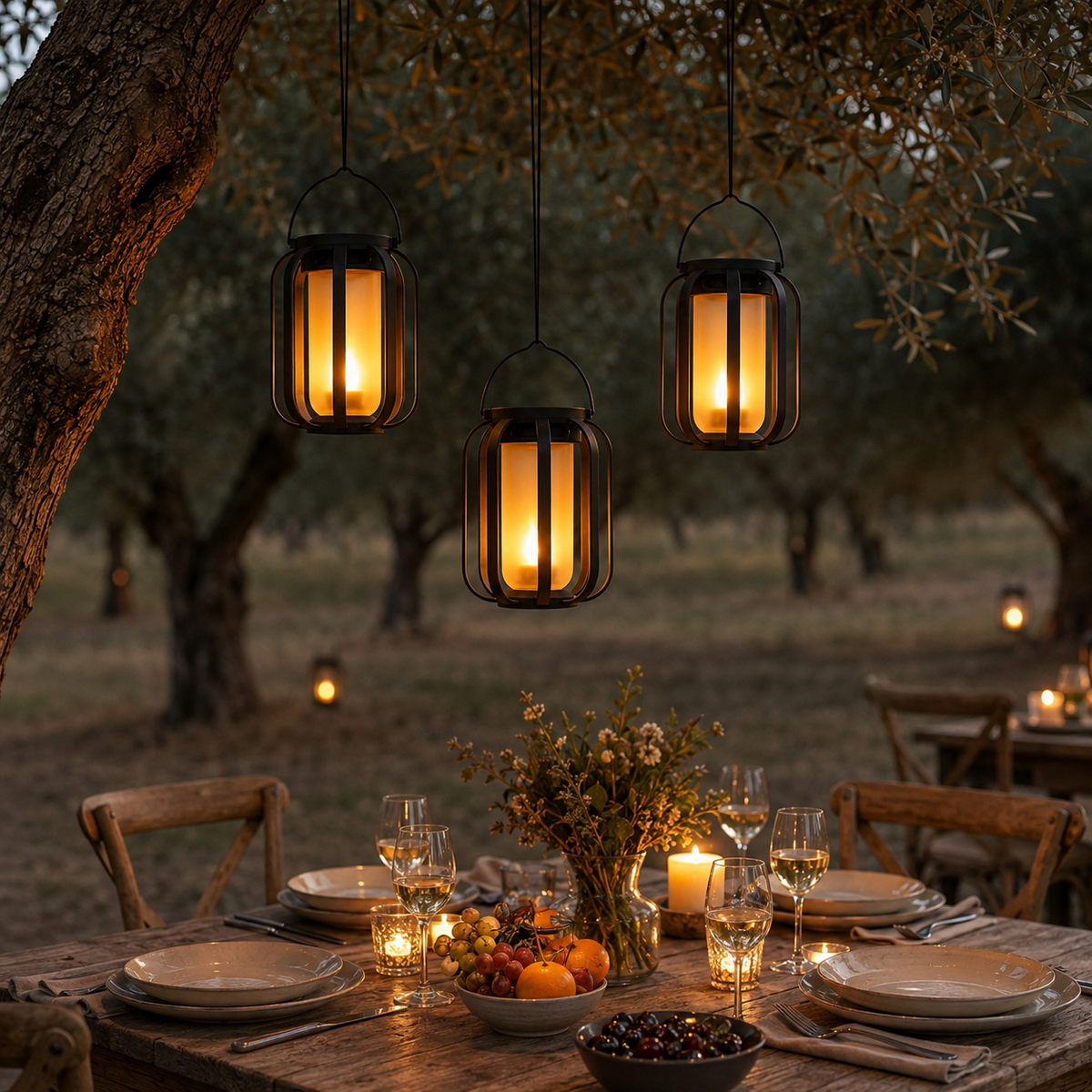 Lavisa - Solar Flameless LED Lantern with 3D Dancing Flame