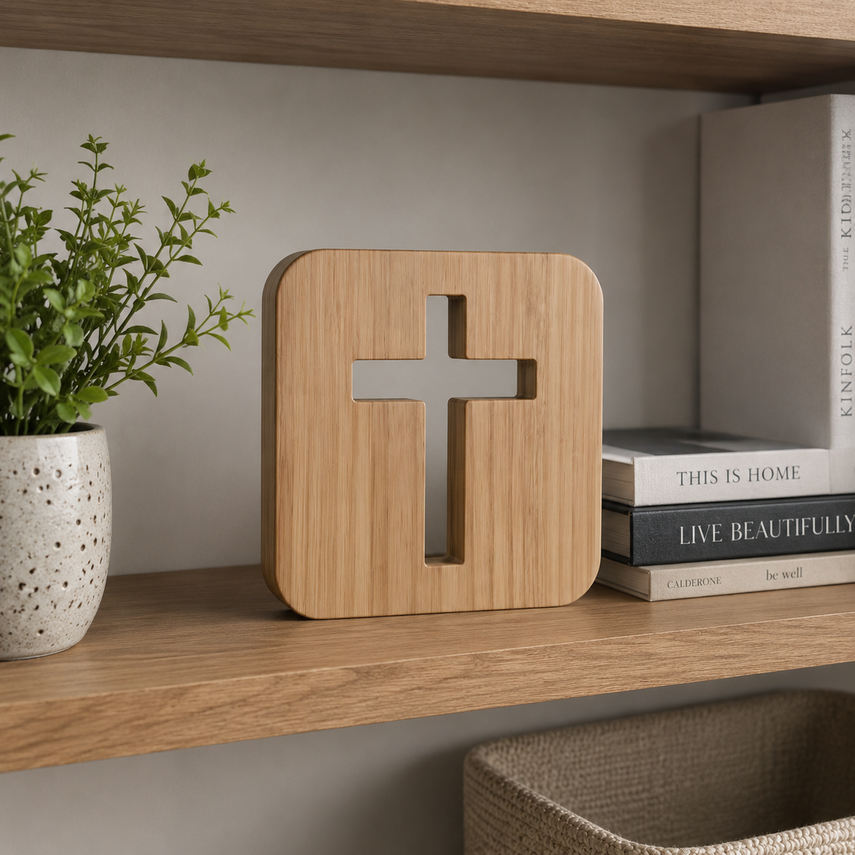 Lavisa - Wooden Cross LED Ambient Lamp