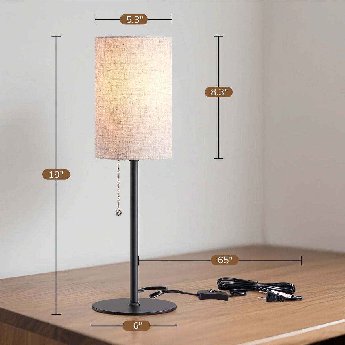 Lavisa - Modern Minimalist Linen Table Lamps Set of 2