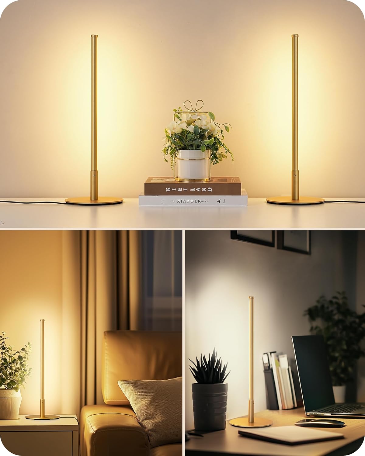 Lavisa - Modern Minimalist Dimmable LED Table Lamps Set of 2