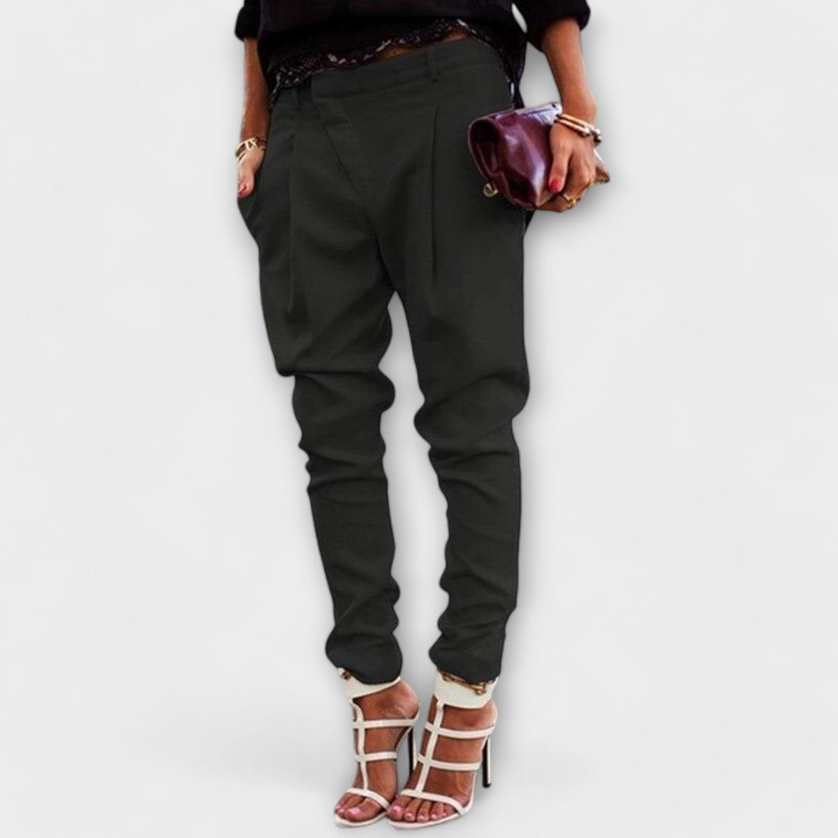 Lavisa - Womens Elegant Elastic Waist Trousers