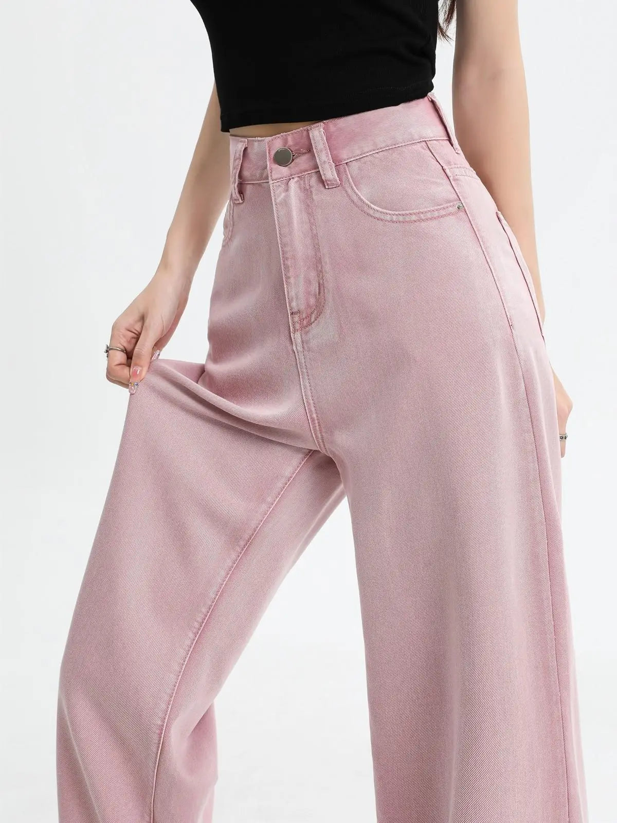 Lavisa - High Waisted Loose Fit Denim Jeans