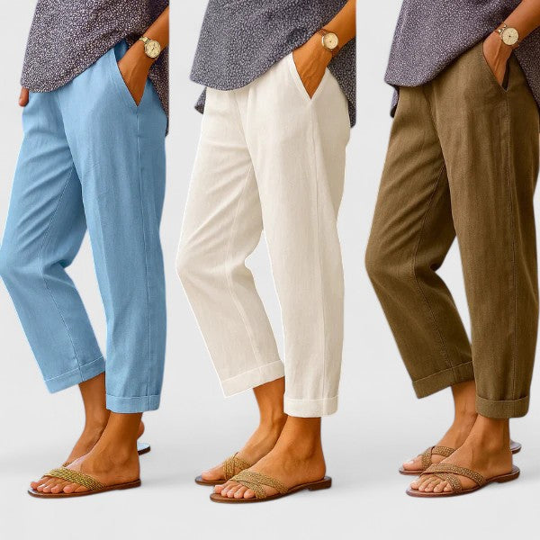 Lavisa - Women's Straight Leg Pants with Pockets