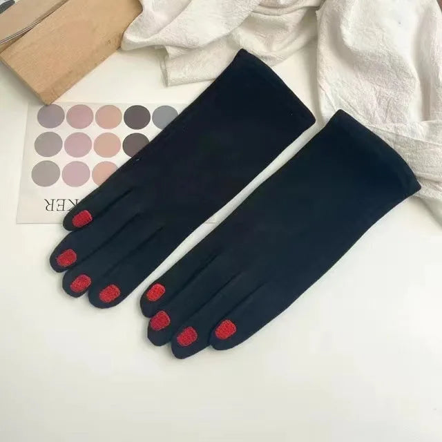 Lavisa - Touchscreen Winter Gloves with Manicure Nail Design