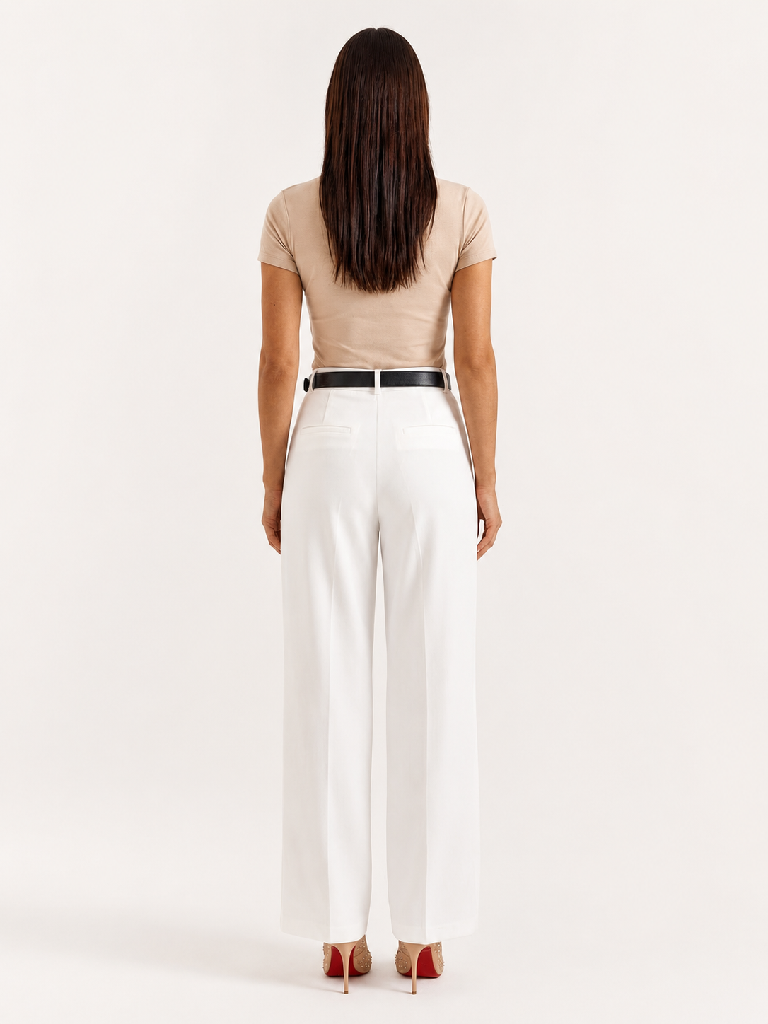 Lavisa - High Waisted Pleated Wide Leg Business Pants
