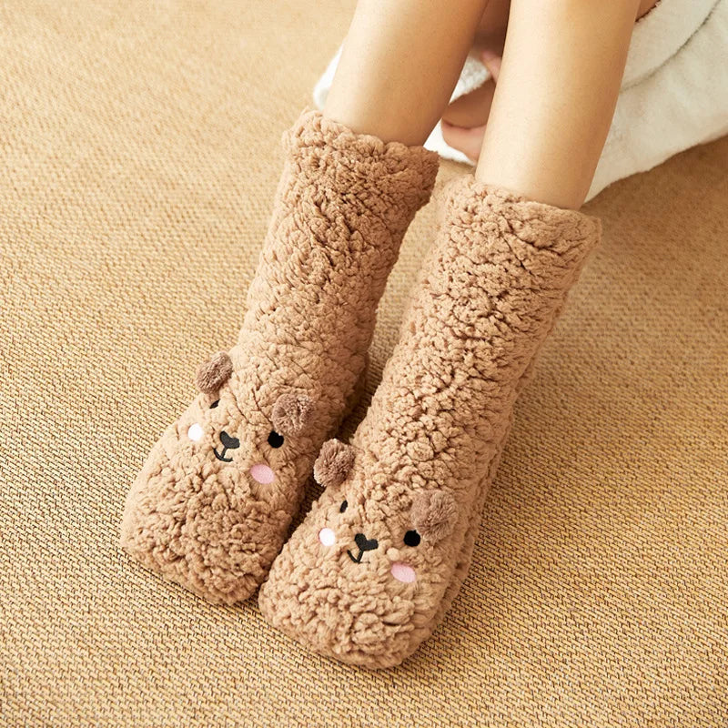 Lavisa - Cute Bear Fleece Thermal Socks