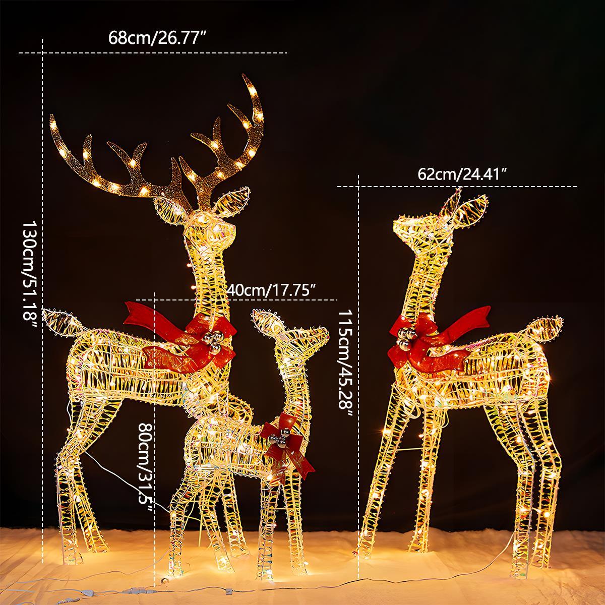 Lavisa - Christmas Elk Plug-In Luminous Holiday Decor Light Ornament