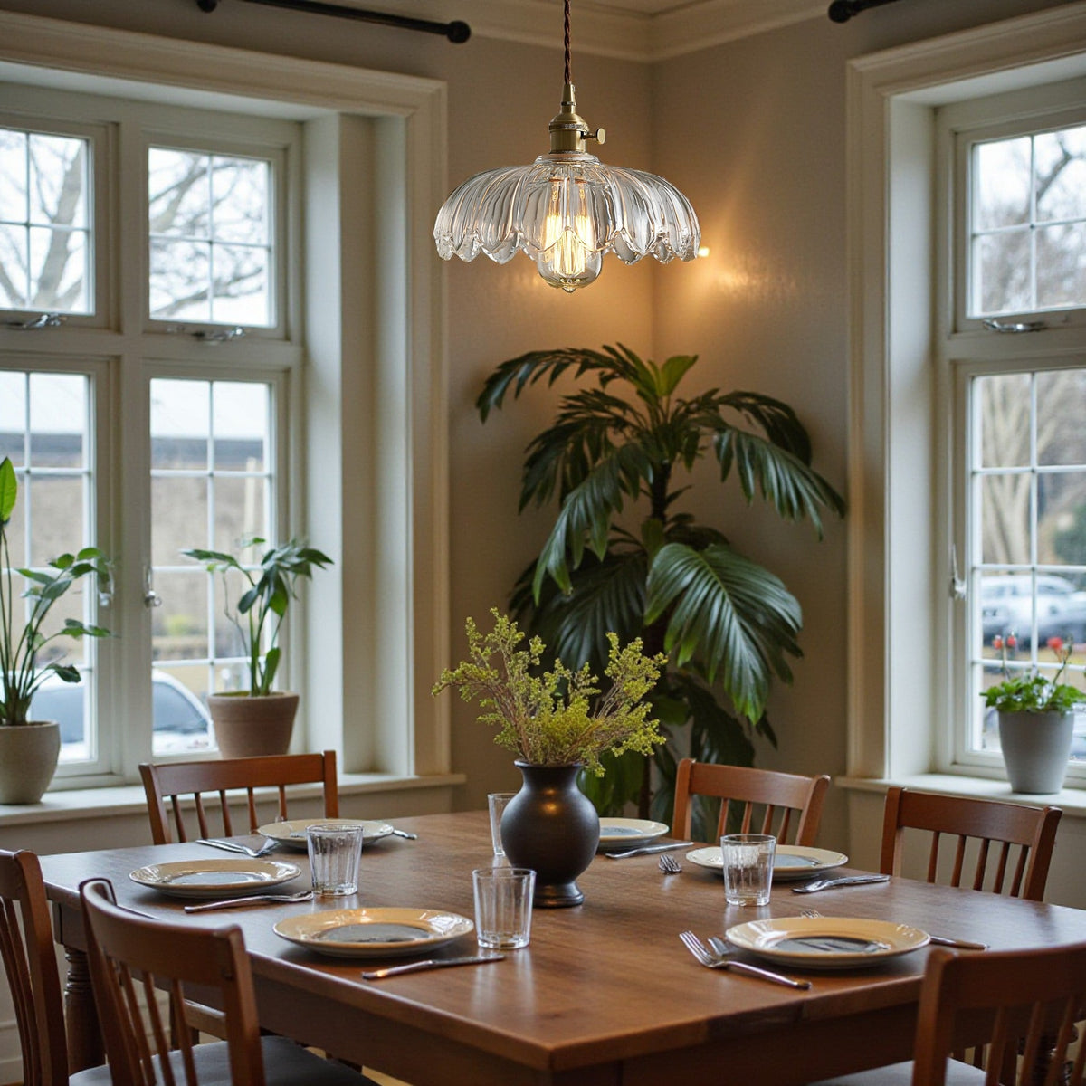 Lavisa - Vintage Scalloped Retro Pendant Light