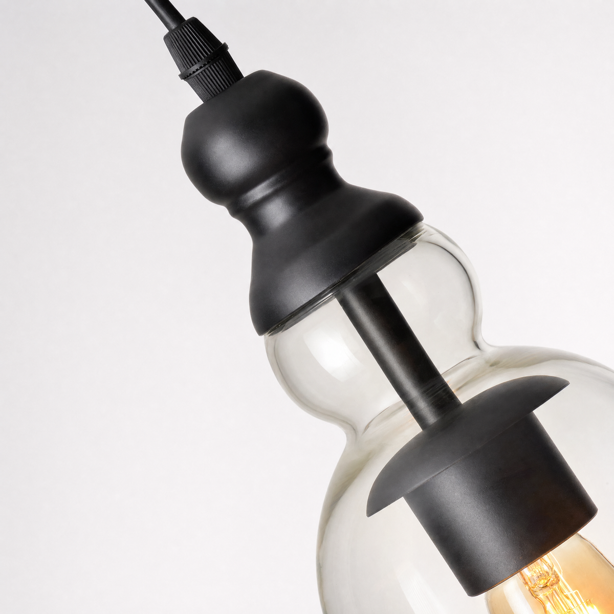Lavisa - Vintage Iron & Glass Pendant Light