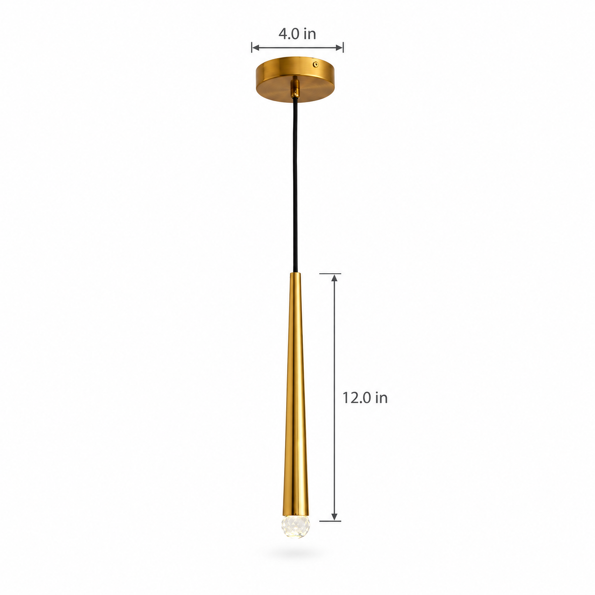 Lavisa - Slim Crystal Cylinder Pendant Light