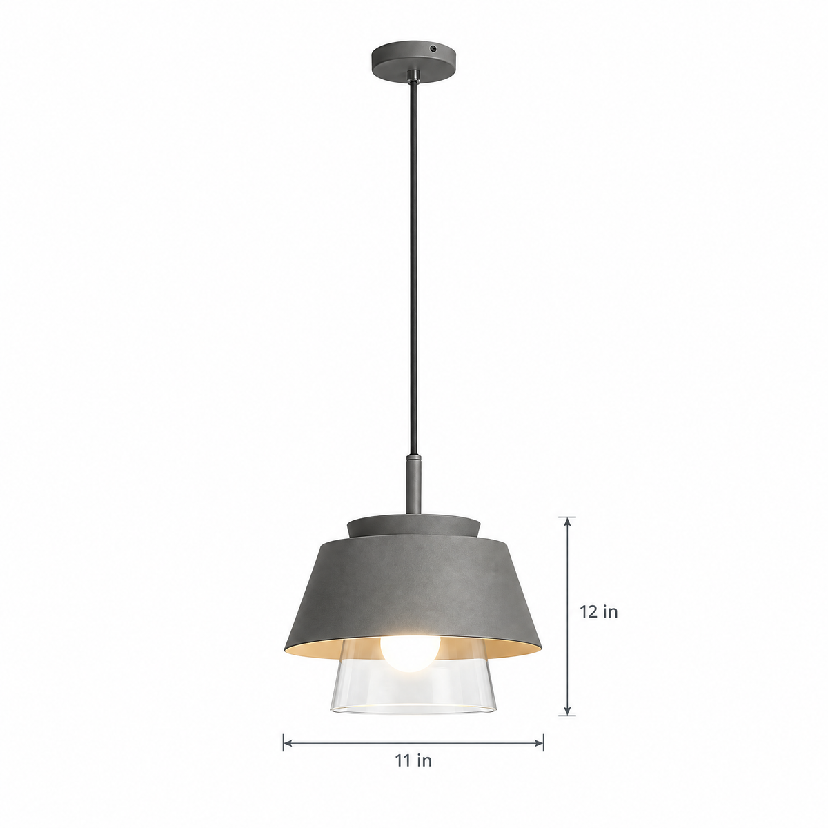Lavisa - Traditional Glass and Metal Pendant Light