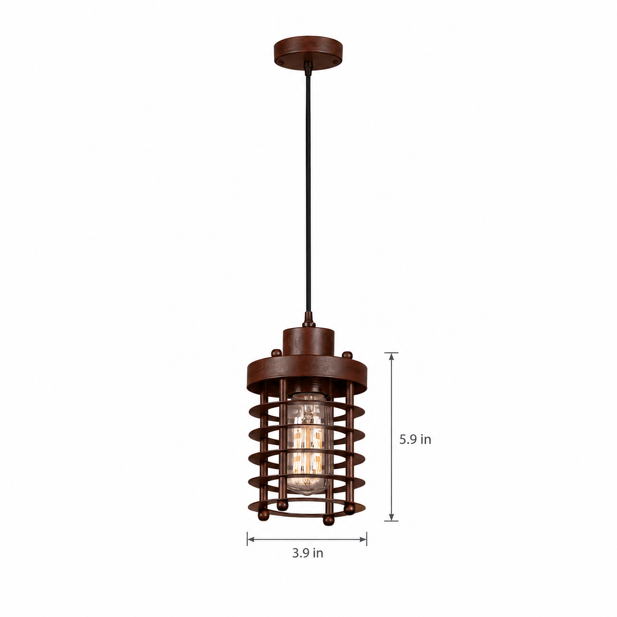Lavisa - Industrial Metal Cage Pendant Light