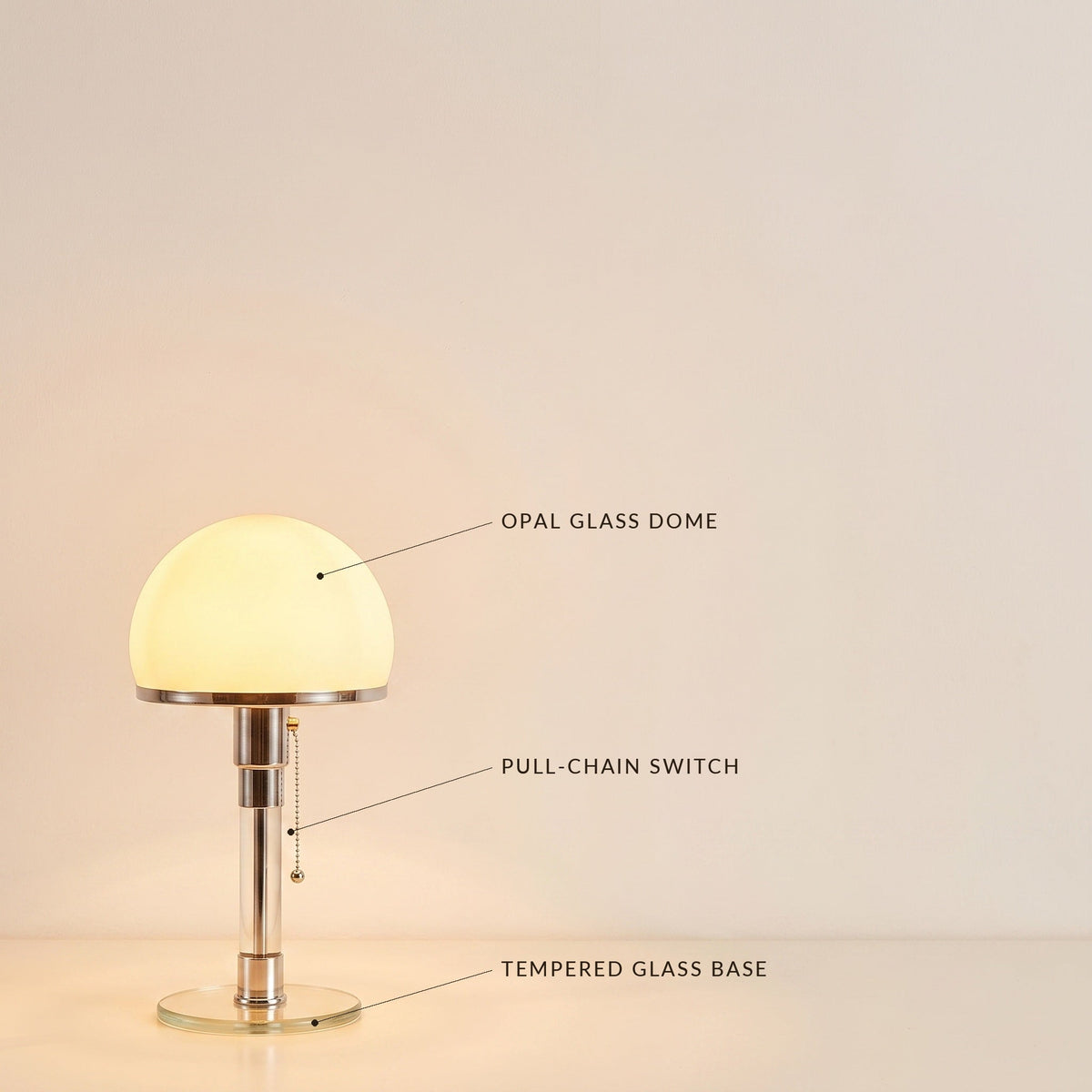 Lavisa - Opal Tempered Glass Table Lamp