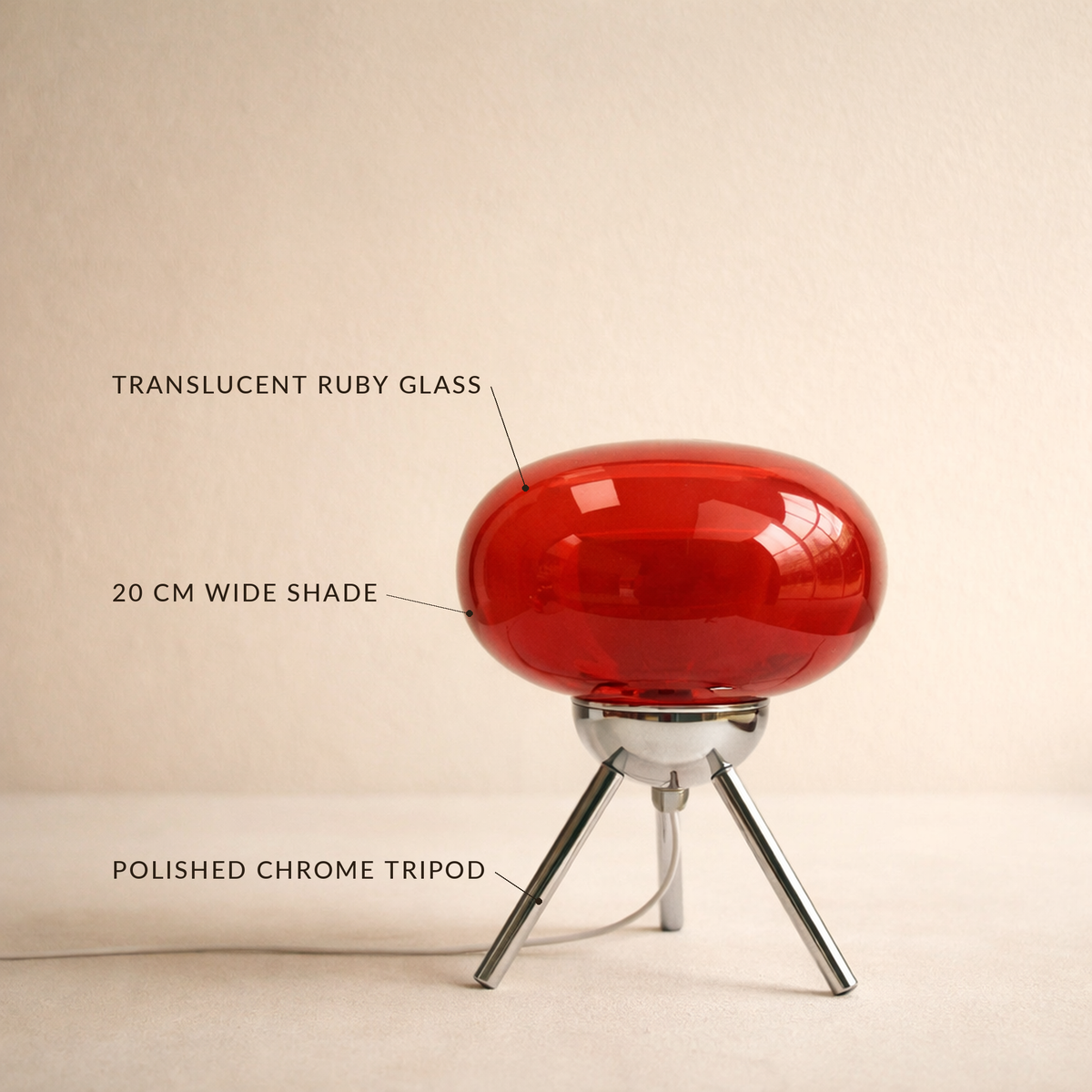 Lavisa - Ruby Glass Table Lamp