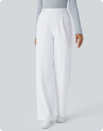 Lavisa - High Waisted Stretch Straight Leg Office Pants