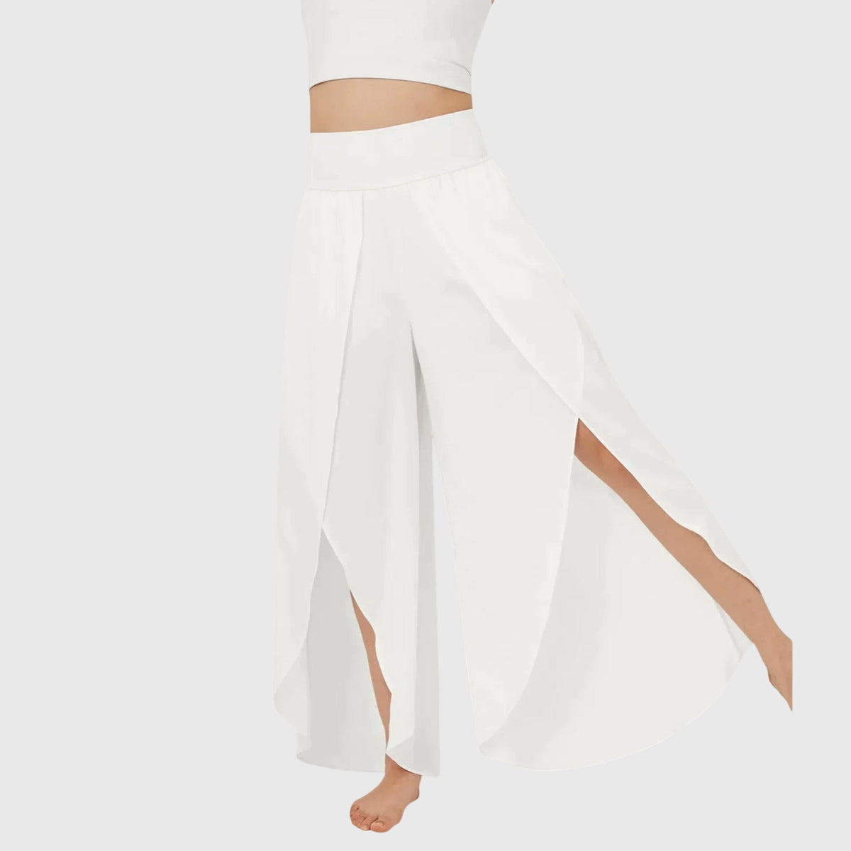 Lavisa - Women's Boho Wide-Leg Slit Summer Pants