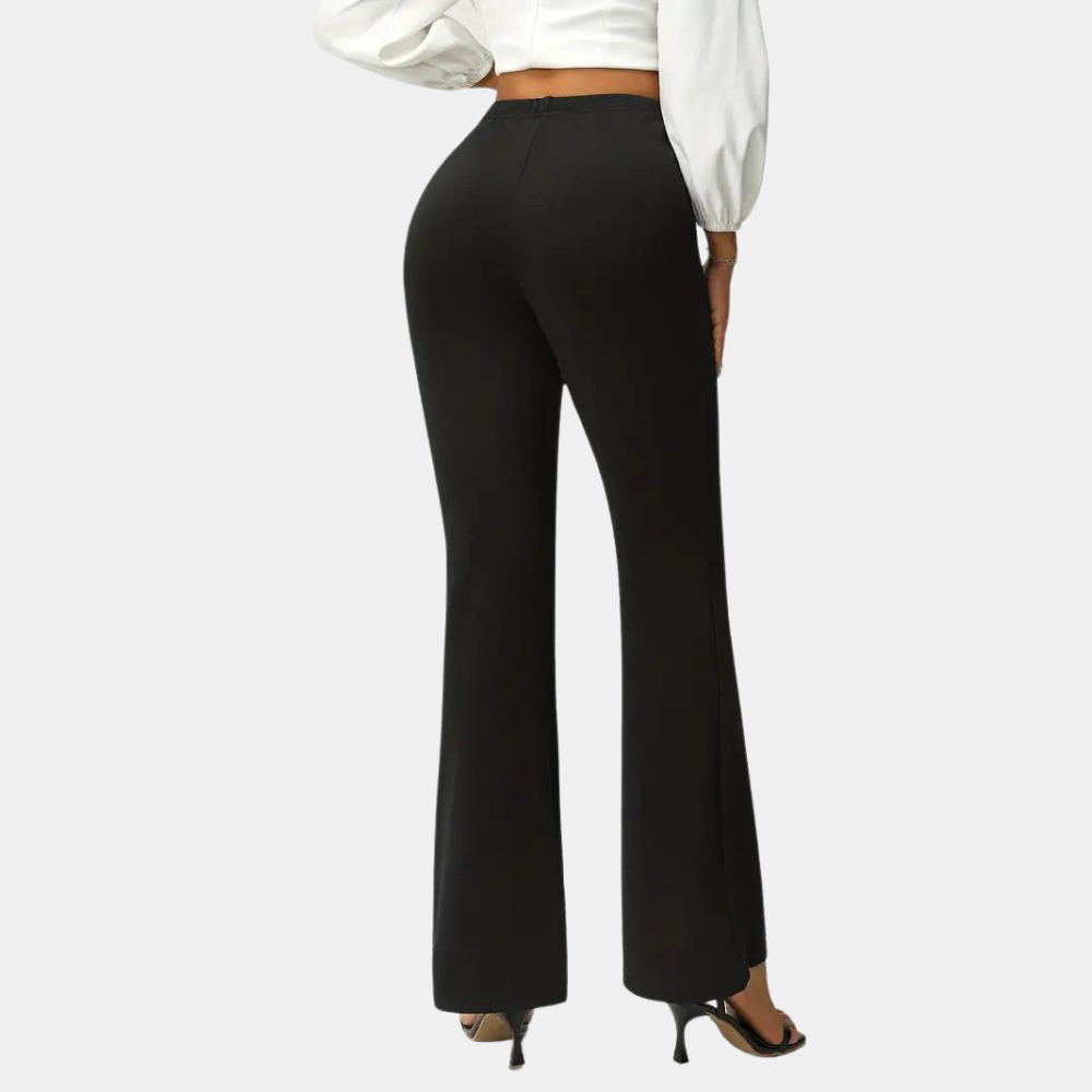 Lavisa - Women's High Waisted Fitted Flare Pants