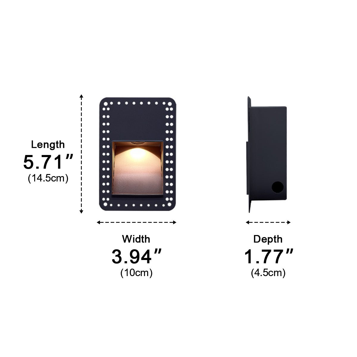 Lavisa - Square LED Recessed Step Light - Modern Minimalist Hallway Foot Lamp