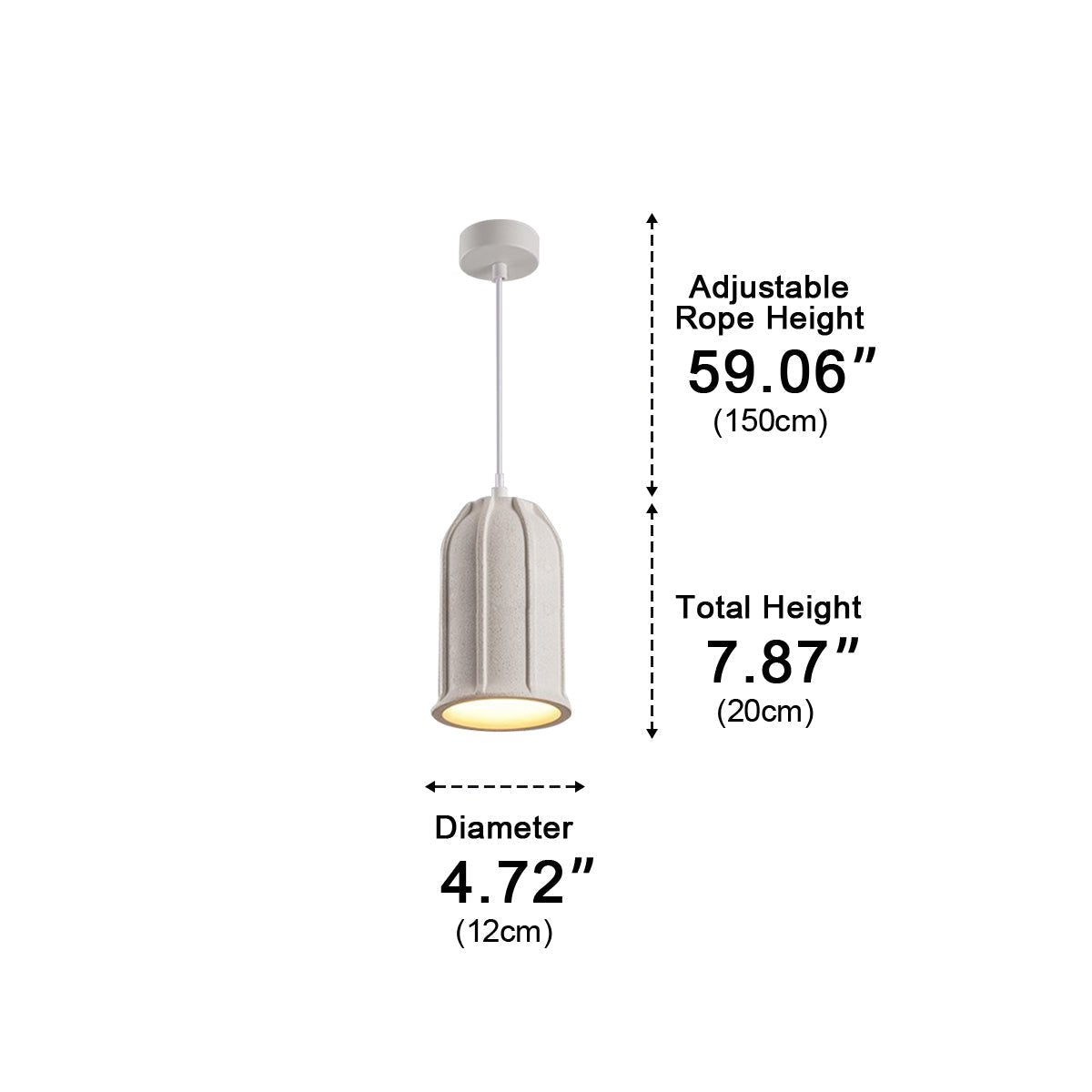 Lavisa - Modern Bell Concrete LED Pendant Light
