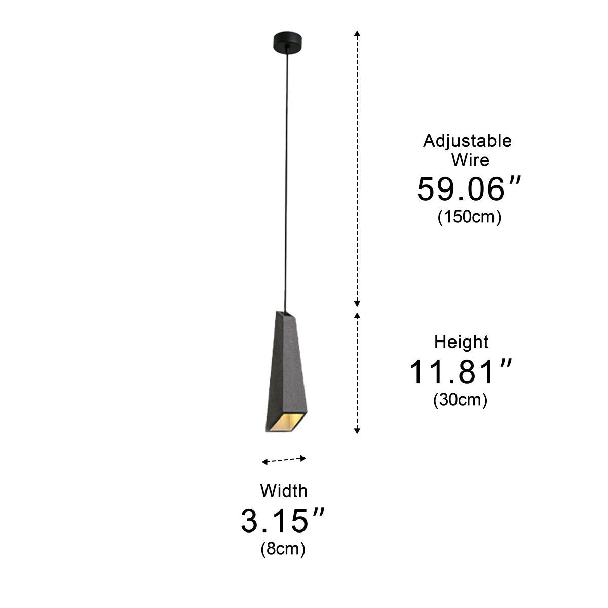 Lavisa - Industrial Concrete LED Pendant Light