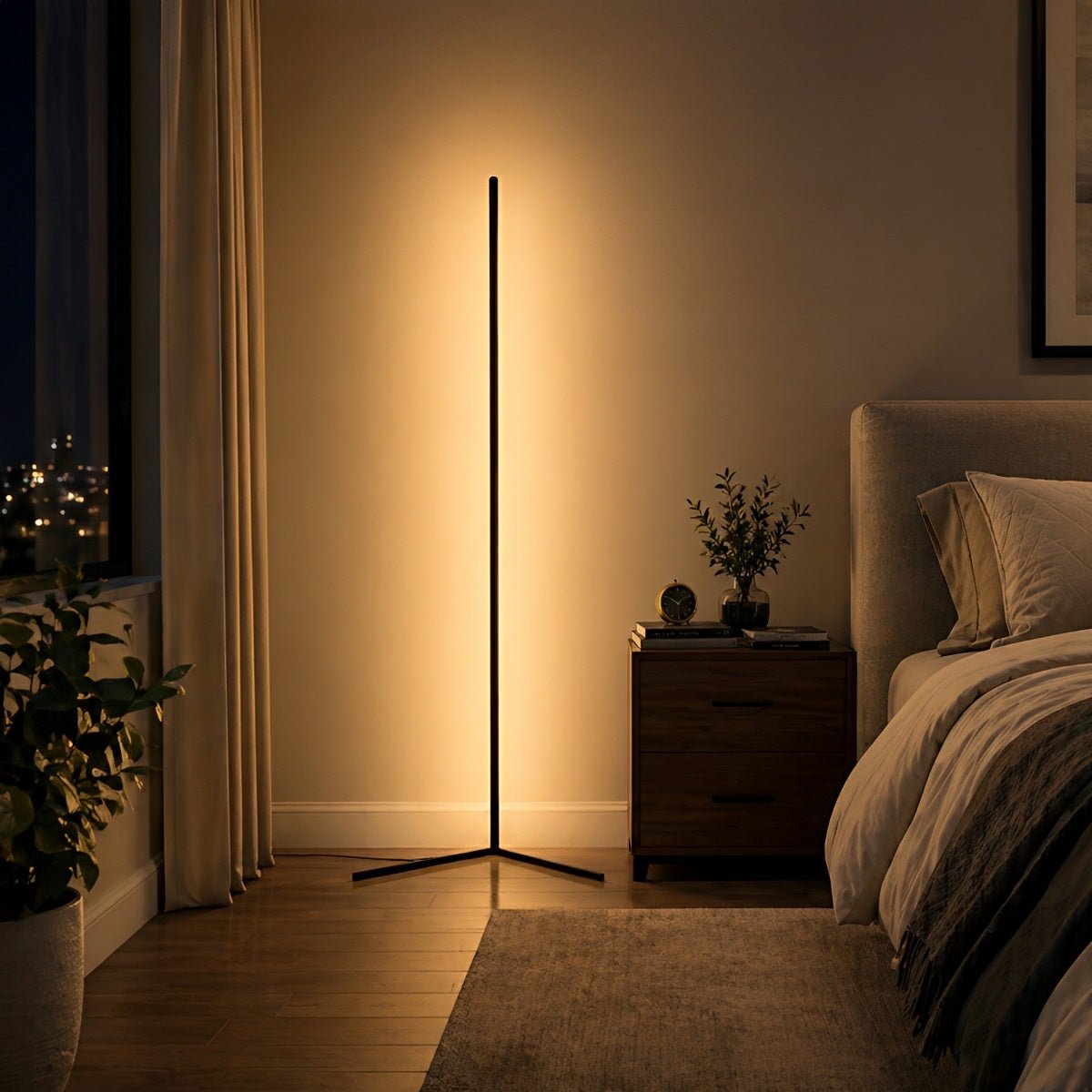 Lavisa - Modern Minimalist Smart LED Corner Floor Lamp