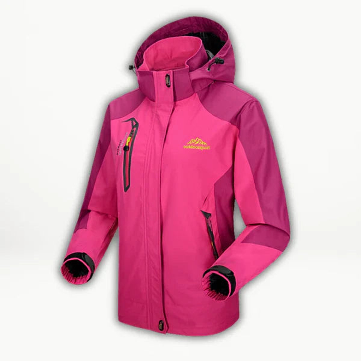 Womens Waterproof Hooded Outdoor Jacket - Lifestyle & Model Angle | Lavisa