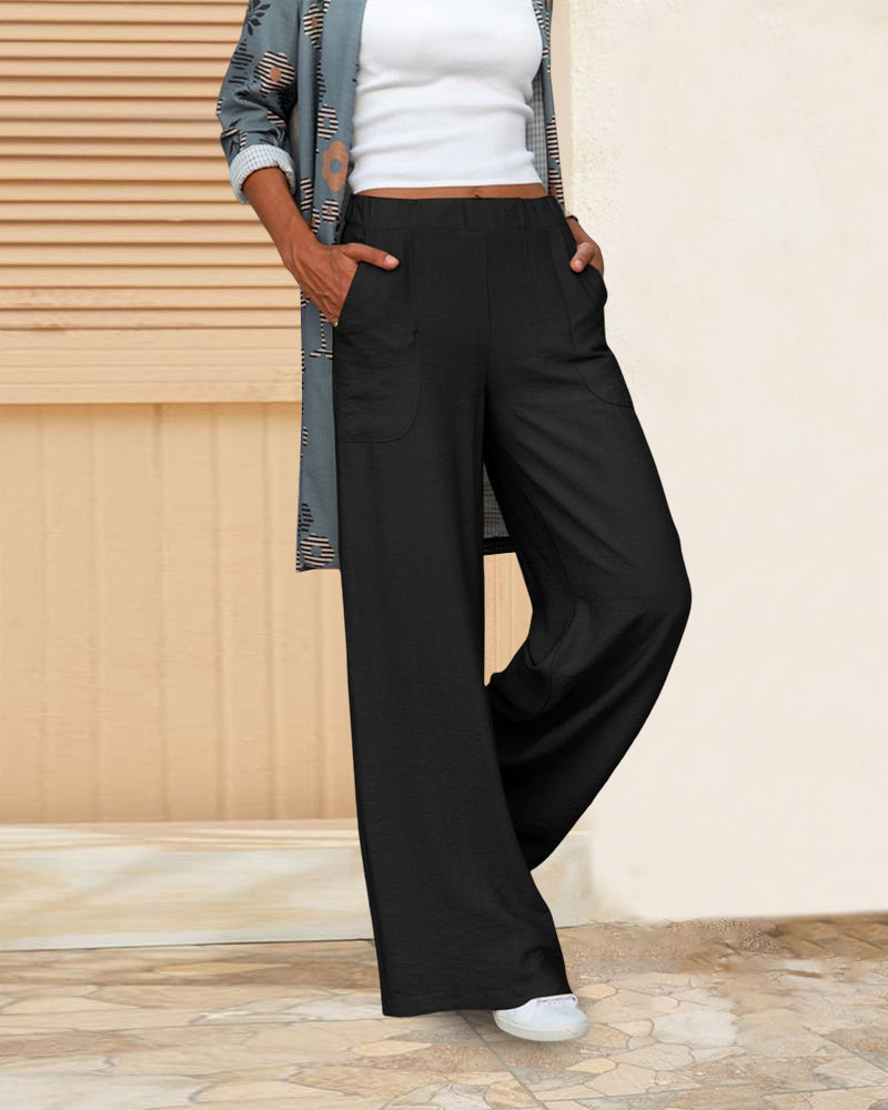 Lavisa - Women's High Rise Slim Fit Pants - Tailored Dress Trousers