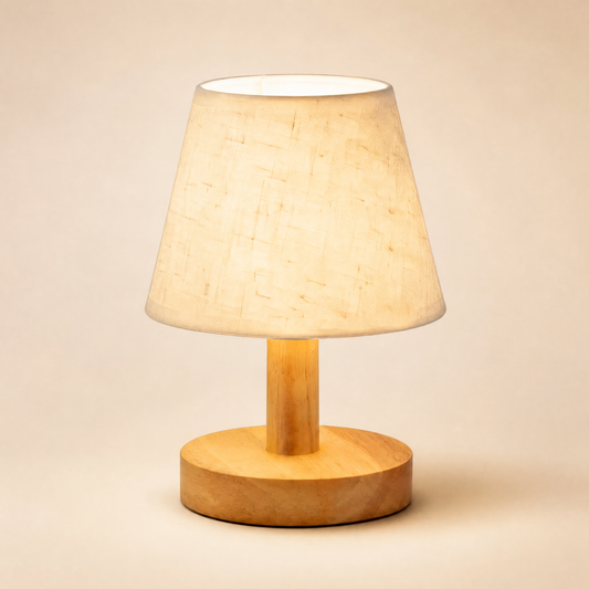 Lavisa - Solid Oak Bedside Table Lamp