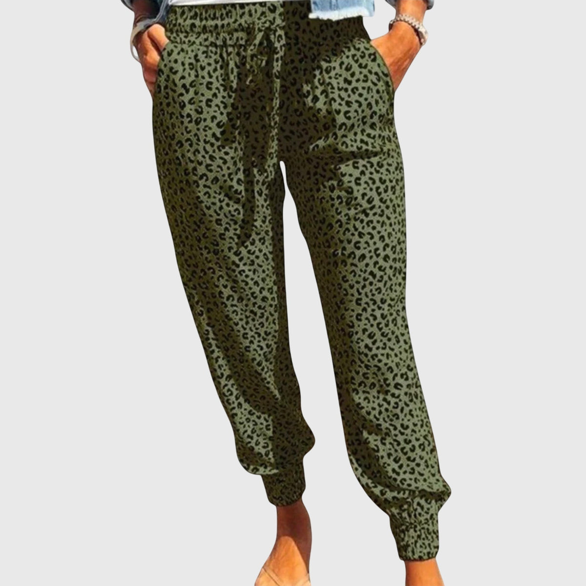 Lavisa - Women's Wide Leg Animal Print Pants - Comfortable & Trendy