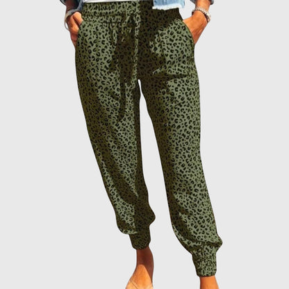 Lavisa - Women's Wide Leg Animal Print Pants - Comfortable & Trendy