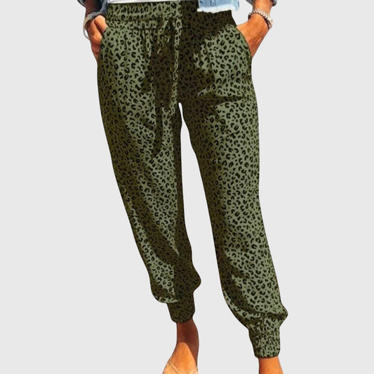 Lavisa - Women's Wide Leg Animal Print Pants - Comfortable & Trendy