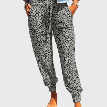 Lavisa - Women's Wide Leg Animal Print Pants - Comfortable & Trendy