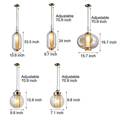Lavisa - Amber Glass Pendant Light