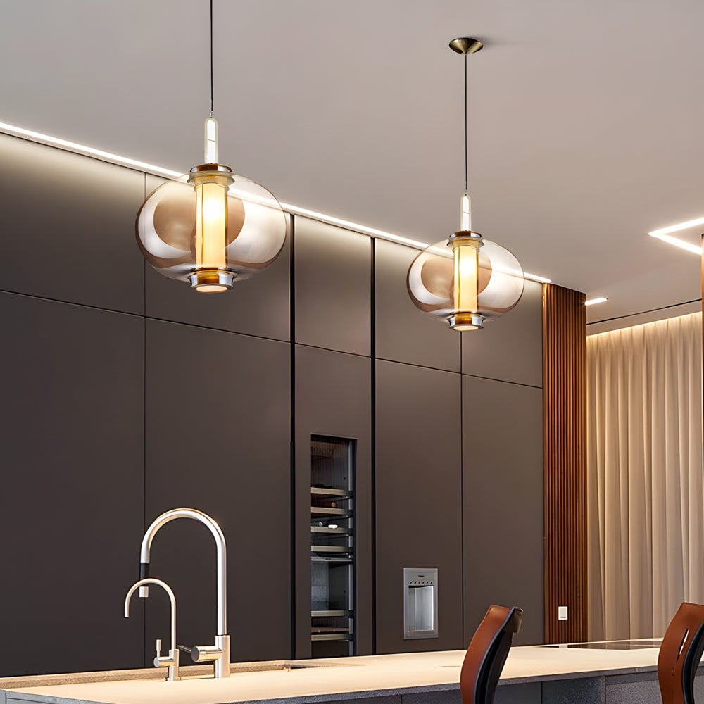 Lavisa - Amber Glass Pendant Light