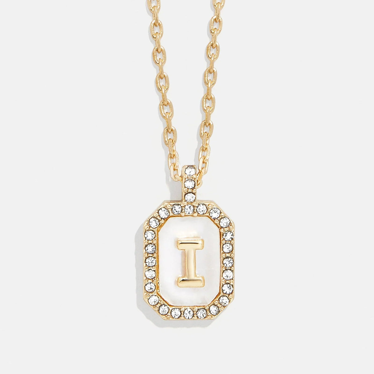Lavisa - Initial Dog Tag Pendant Necklace With Mother Of Pearl - Product Gallery View 9