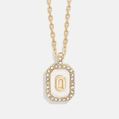 Lavisa - Initial Dog Tag Pendant Necklace With Mother Of Pearl - Product Gallery View 15