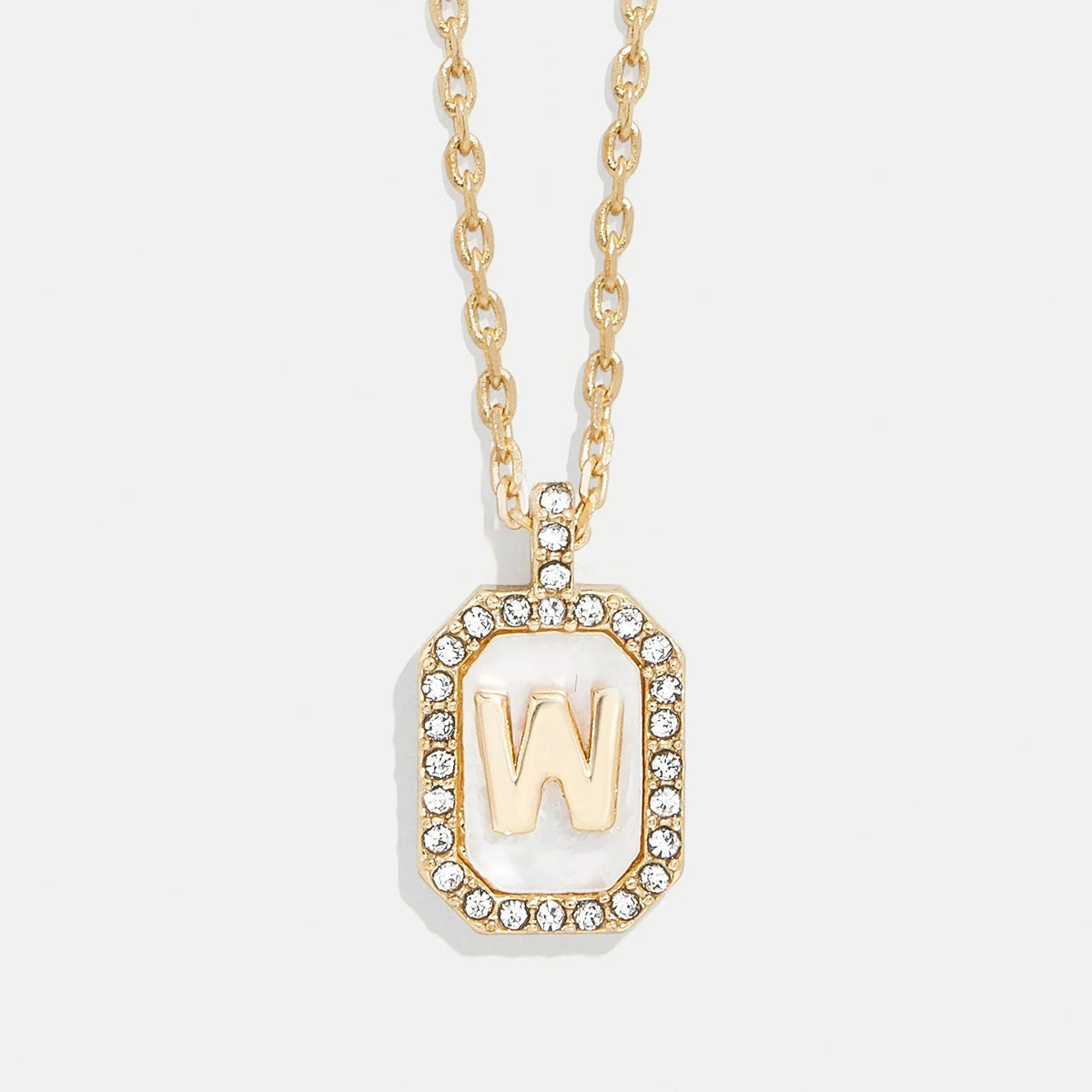 Lavisa - Initial Dog Tag Pendant Necklace With Mother Of Pearl - Product Gallery View 23