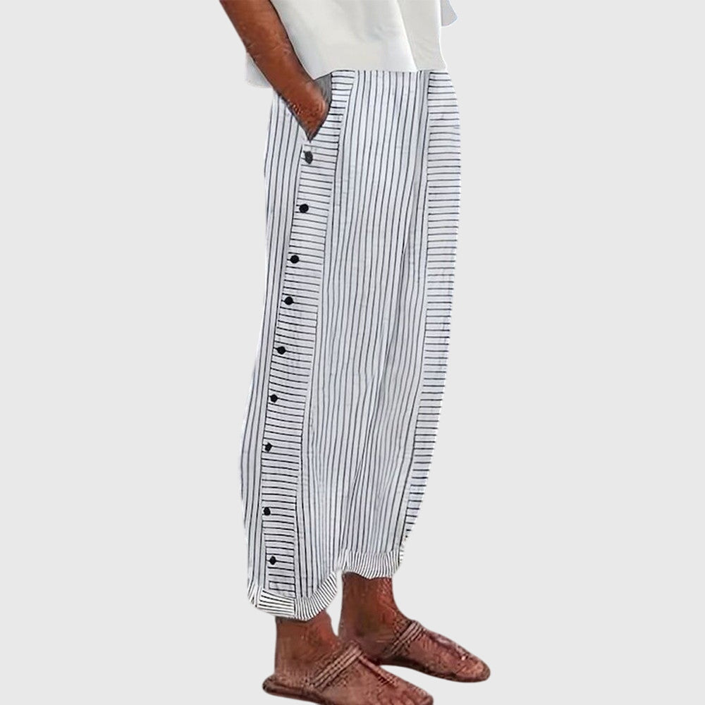 Lavisa - Wide Leg Travel Pants with Elastic Waistband